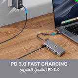 ARIZONE USB C Hub 10 in1 with 4K@60Hz HDMI Port, Ethernet Port, 100W PD Charging, VGA Port, 3.5mm Audio Port, SD 3.0 & TF 3.0 Card Reader