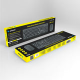 ARIZONE Wireless Keyboard and Mouse Combo, Premium USB-C 2.4Ghz Cordless Multimedia Keyboard and 6 Button Optical Dpi Mice with Dual Interface Nano Receiver, English and Arabic Keys